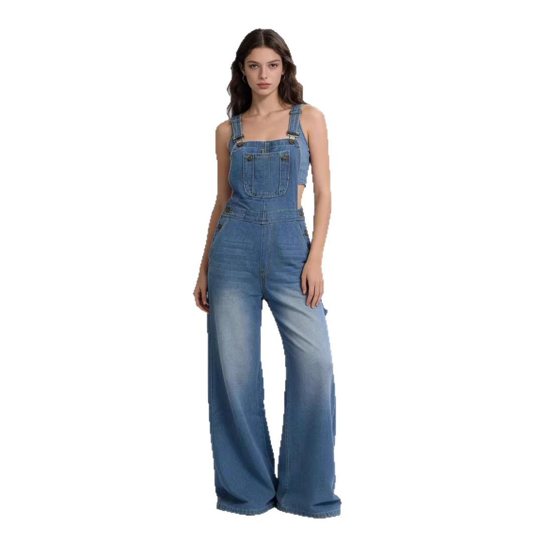 Damen Latzhose im lässigen oversized Schnitt mit funktionalen Seitentaschen EB