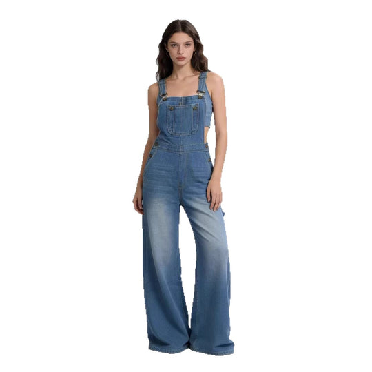 Damen Latzhose im lässigen oversized Schnitt mit funktionalen Seitentaschen EB