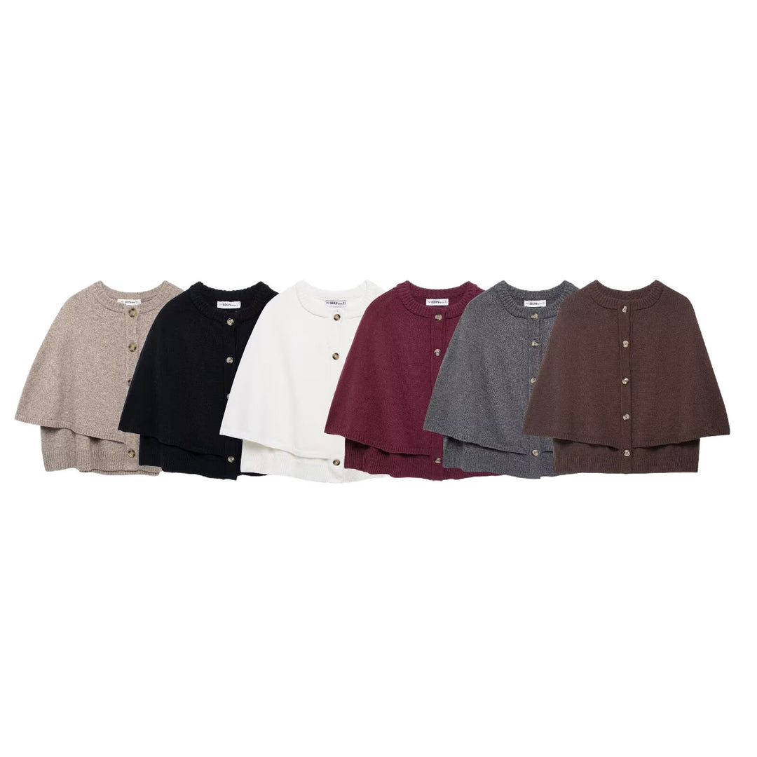 Damen Strick Poncho EB