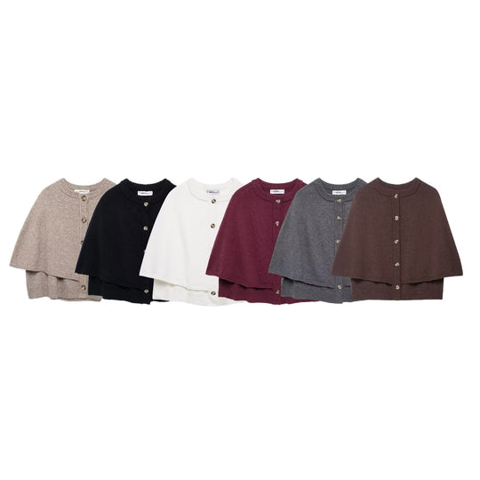 Damen Strick Poncho EB