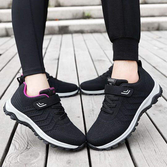 Damen Atmungsaktive Sport-Schuhe mit Klettverschluss und rutschfester Sohle EB