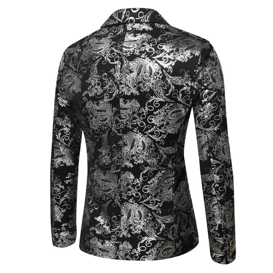 Damen eleganter Blazer mit floralem 3D-Design EB