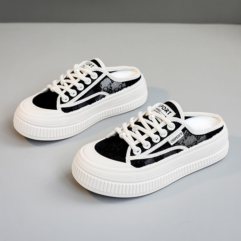 Damen komfortable Slip-On Sneakers mit atmungsaktiver Netzstruktur und dämpfendem Sohlenprofil EB