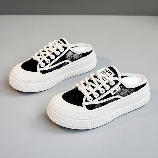 Damen komfortable Slip-On Sneakers mit atmungsaktiver Netzstruktur und dämpfendem Sohlenprofil EB