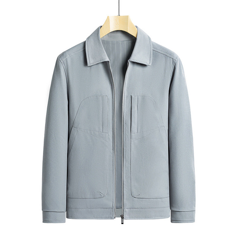 Herren lässige Freizeitjacke mit praktischen Taschen EB
