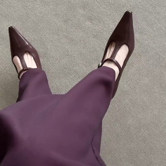 Damen elegante Slingback-Pumps mit modischem Schlitzdesign EB