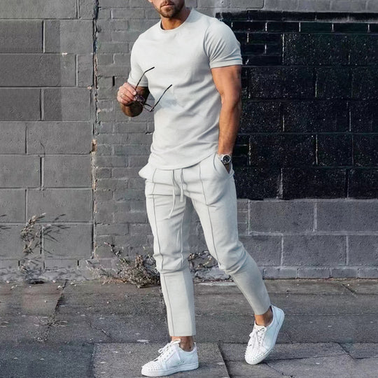 Herren lässiges T-Shirt und Jogginghose Set EB