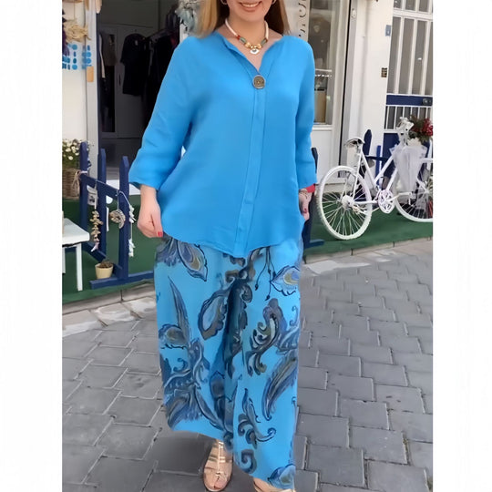 Damen leichte und luftige Bluse mit floralem Design EB