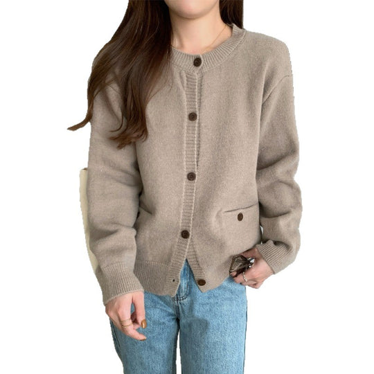 Damen Kuschelige Strickjacke mit praktischen Taschen EB