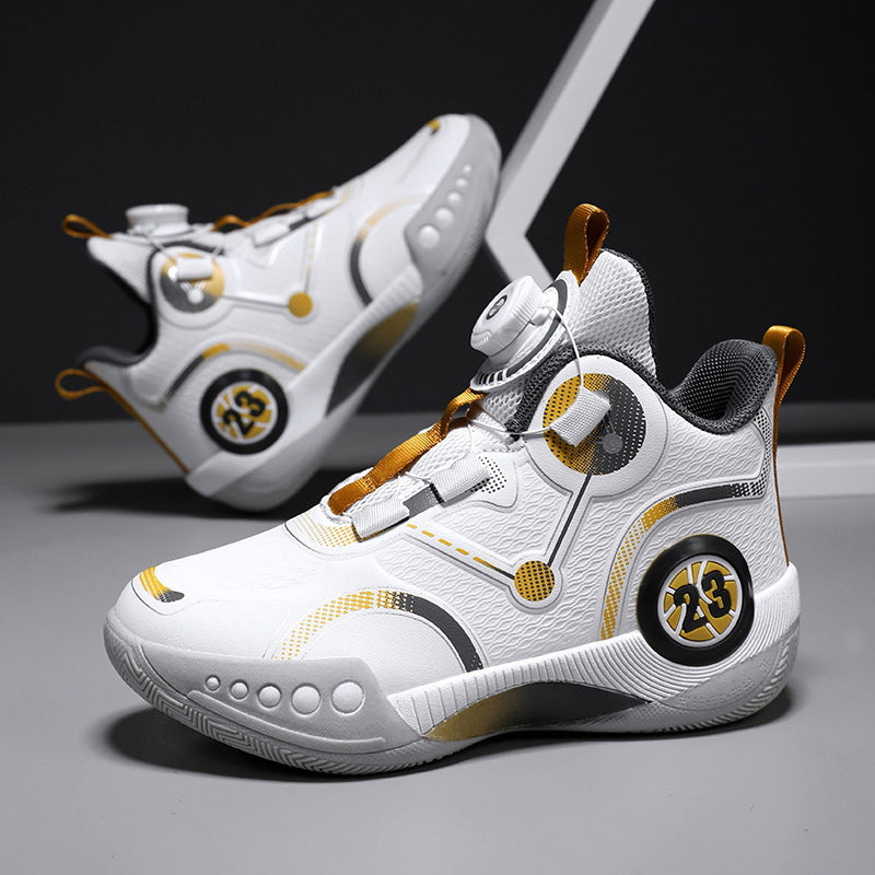 Unisex futuristische High‑Top Basketball‑Sneaker mit Drehverschlusssystem und gepolsterter Wabenzwischensohle EB