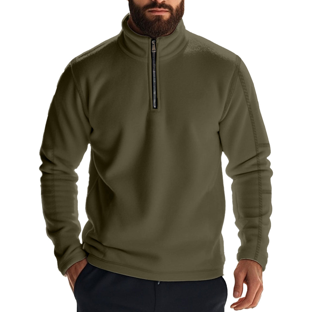 Herren Fleece-Pullover mit halbem Reißverschluss und atmungsaktiven Eigenschaften EB