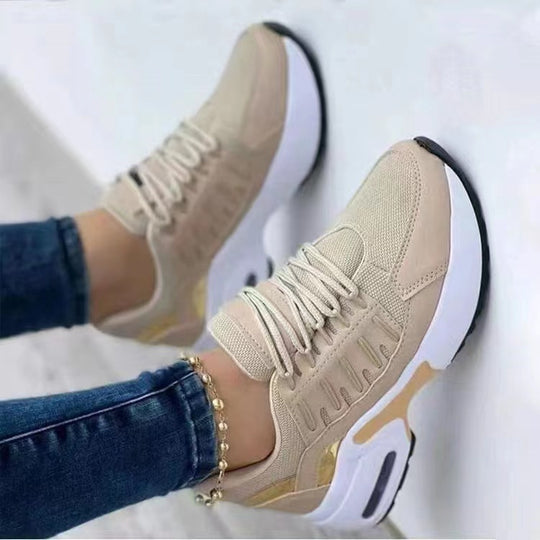 Damen Sportliche Sneakers mit modischem Glanz EB