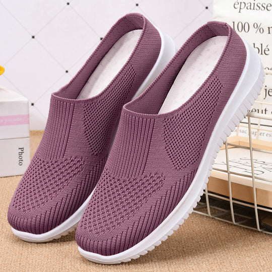 Damen Bequeme und atmungsaktive Slip-On Freizeitschuhe EB