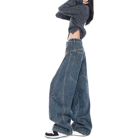 Damen Weite Denim-Hosen EB
