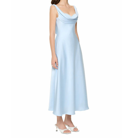Damen Elegantes Maxikleid mit Cowl-Ausschnitt EB