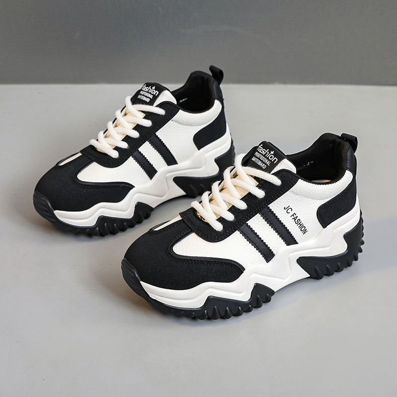 Damen Sportliche Chunky Sneakers mit rutschfester Sohle und atmungsaktiver Oberflächenstruktur EB