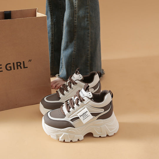 Damen Chunky Sneakers mit großzügiger Profilsohle und atmungsaktivem Obermaterial EB