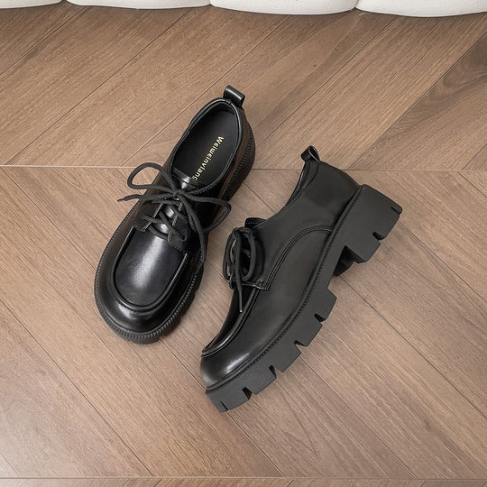 Damen Komfortable Elegante Schnürschuhe mit robuster Plateau-Sohle EB