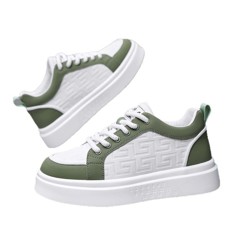 Damen Trendige Plattform Sneakers mit minimalistischer Oberflächenstruktur EB