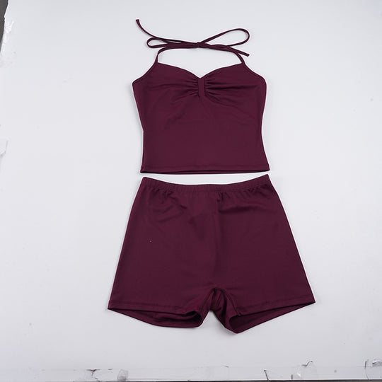Damen Sportliches Bikini-Set mit verstellbaren Trägern und elastischem Bund EB