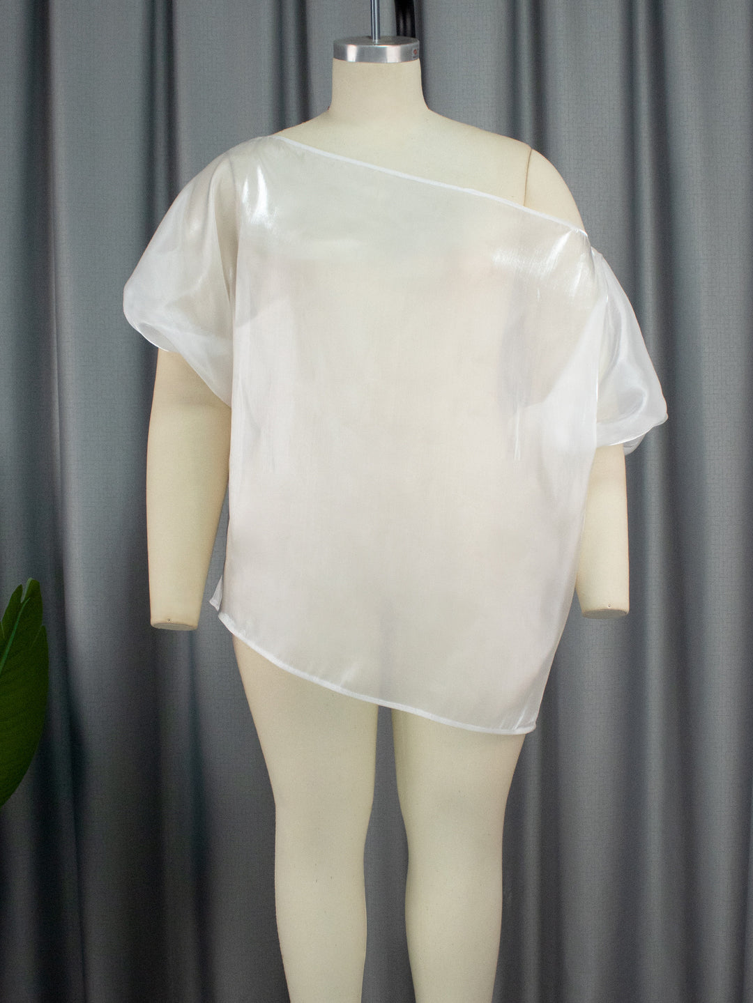 Damen Transparente Chiffon-Bluse EB
