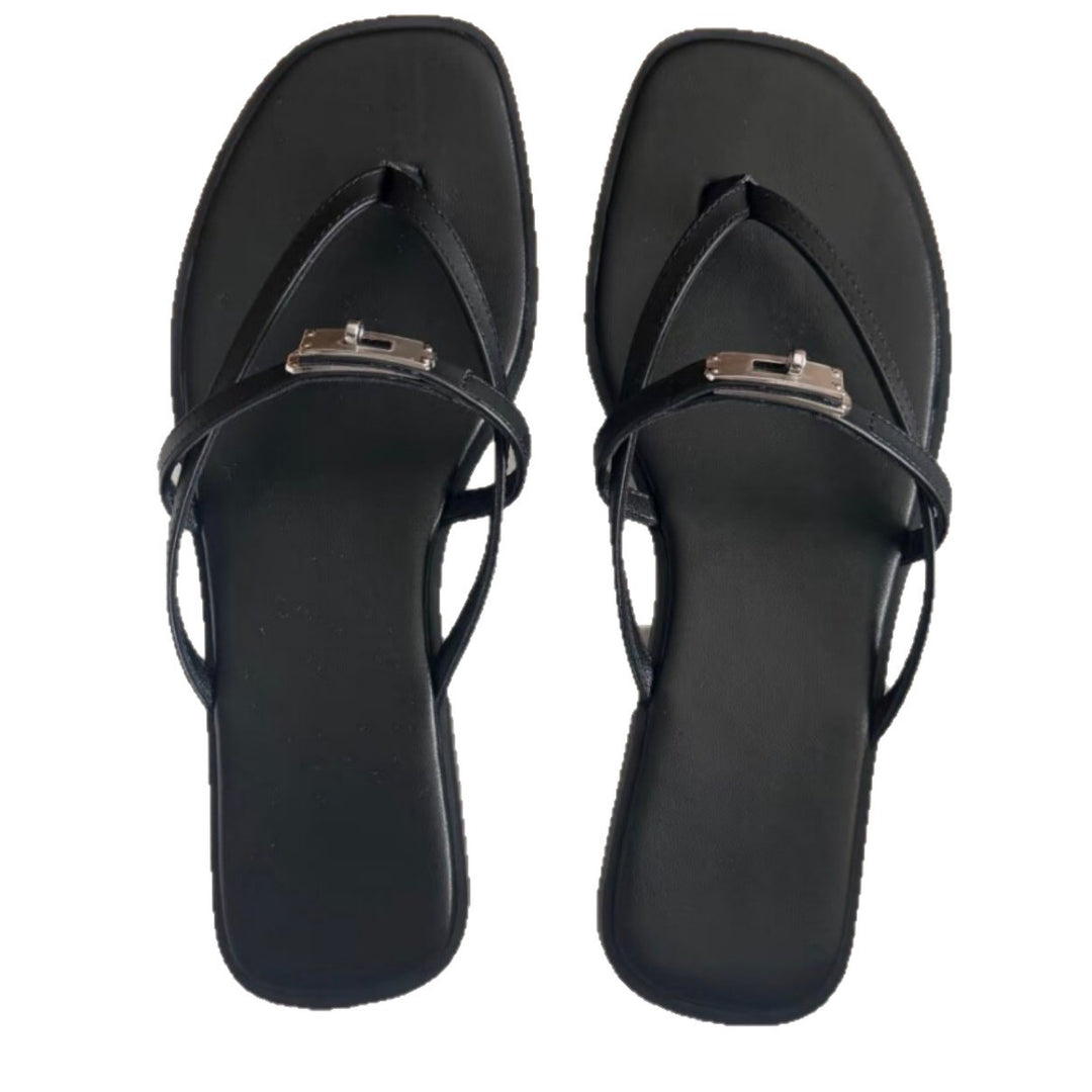 Damen Zehentrenner-Sandalen mit eleganten Riemchen und komfortablem Fußbett EB