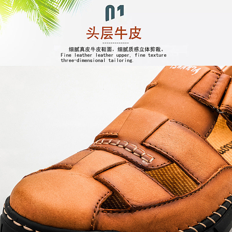 Herren Sandalen mit atmungsaktivem Leder EB