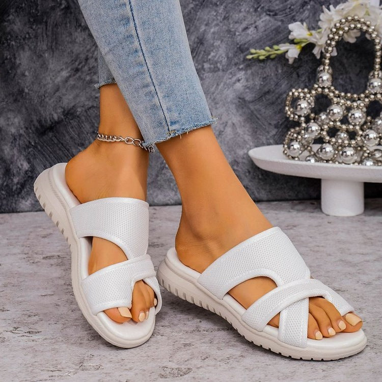 Damen Komfortable Riemchensandalen mit atmungsaktivem Obermaterial EB