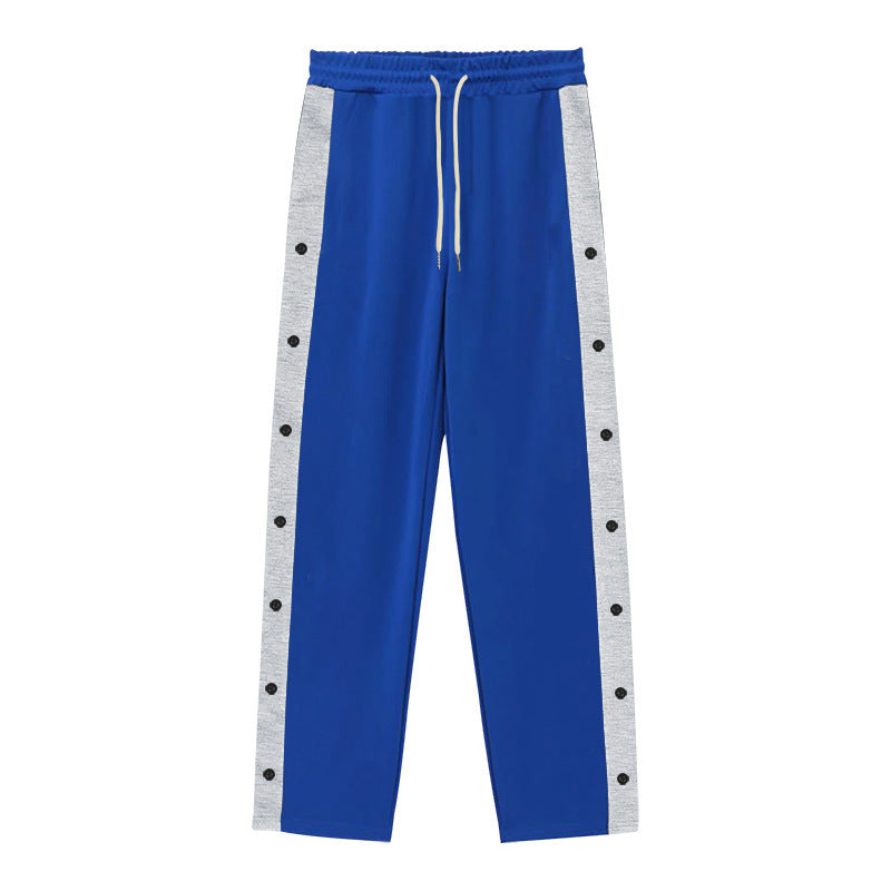 Herren Sportliche Trainingshose mit Knopf-Design und elastischem Bund EB