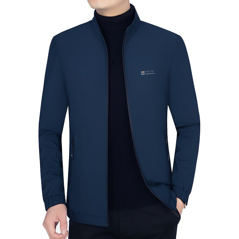 Herren Stehkragen-Jacke mit wärmendem Teddyfutter und Reißverschluss EB