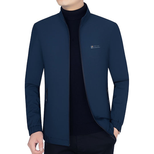 Herren Stehkragen-Jacke mit wärmendem Teddyfutter und Reißverschluss EB