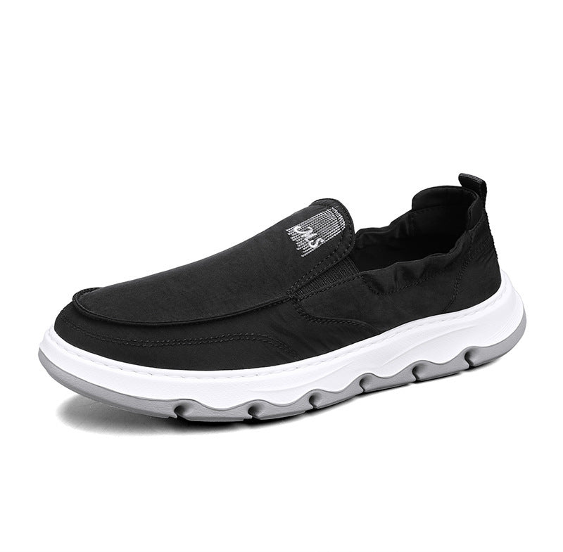Herren eleganter Slipper-Sneaker mit elastischem Einstieg und stoßdämpfender Wellensohle EB