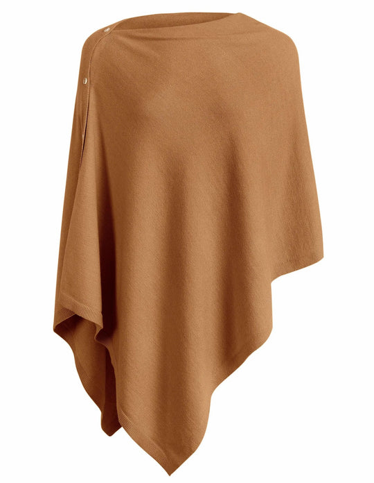 Damen vielseitiger Poncho aus hochwertiger Materialmischung EB