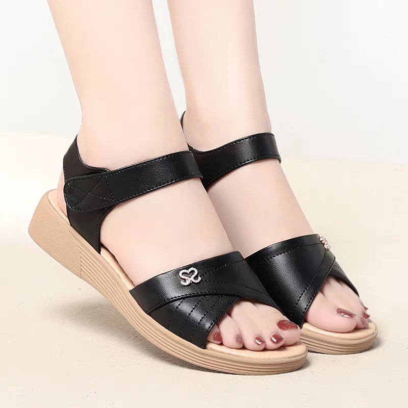 Damen Komfortable Sandalen mit verstellbaren Riemen und ergonomischer Sohle EB
