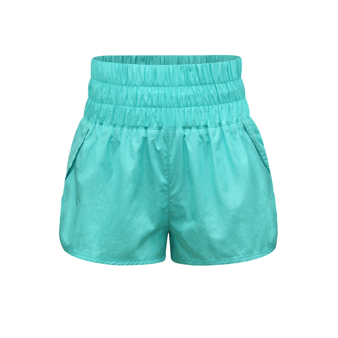 Damen sportliche Shorts mit elastischem Bund und praktischen Eingrifftaschen EB
