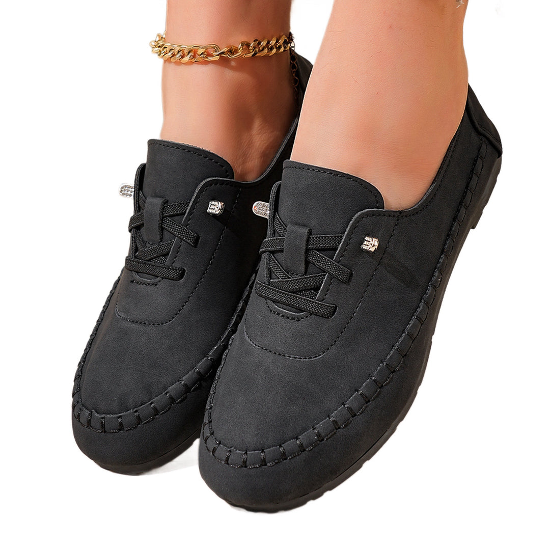 Damen Mokassin-Schuhe mit handgenähtem Obermaterial EB