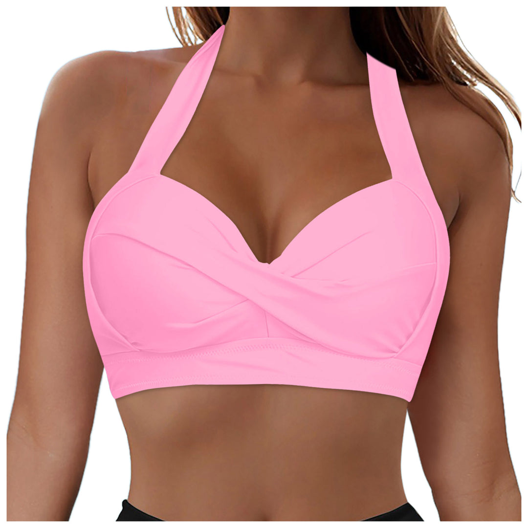 Damen Modisches Bikinioberteil mit Wickeldesign EB