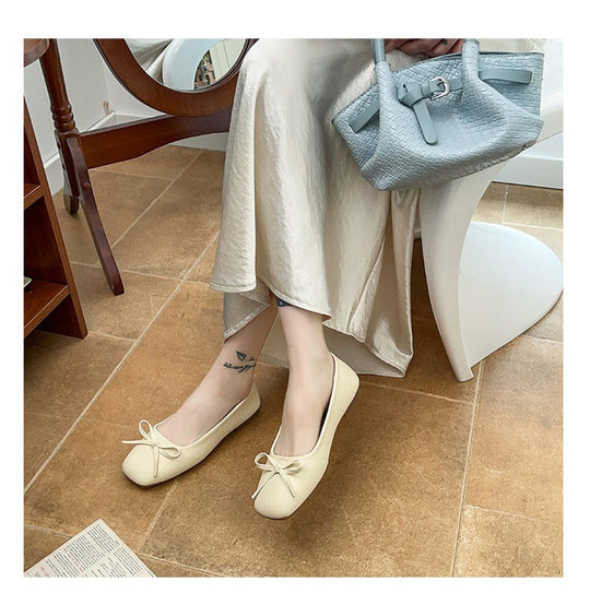 Damen Elegante und bequeme Ballerinas mit süßem Schleifen-Detail EB