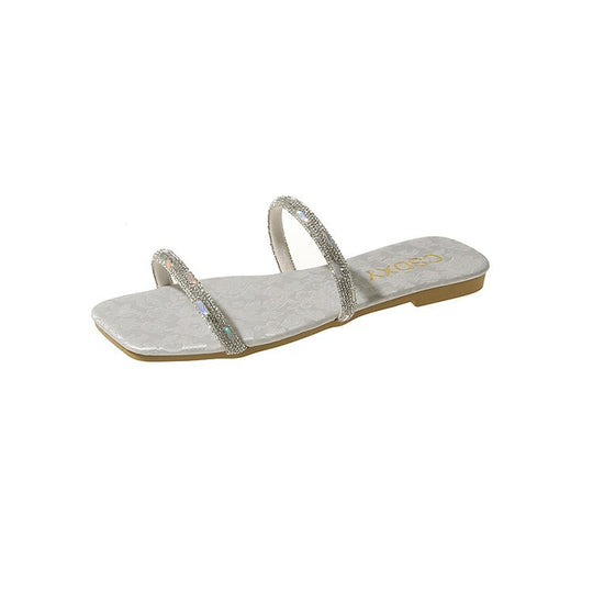 Damen modische Riemensandalen mit funkelnden Akzenten EB