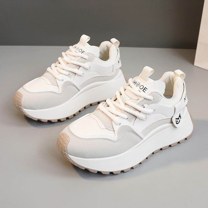 Damen modische Chunky Sneakers mit sportlichem Design und atmungsaktiver Oberflächenstruktur EB