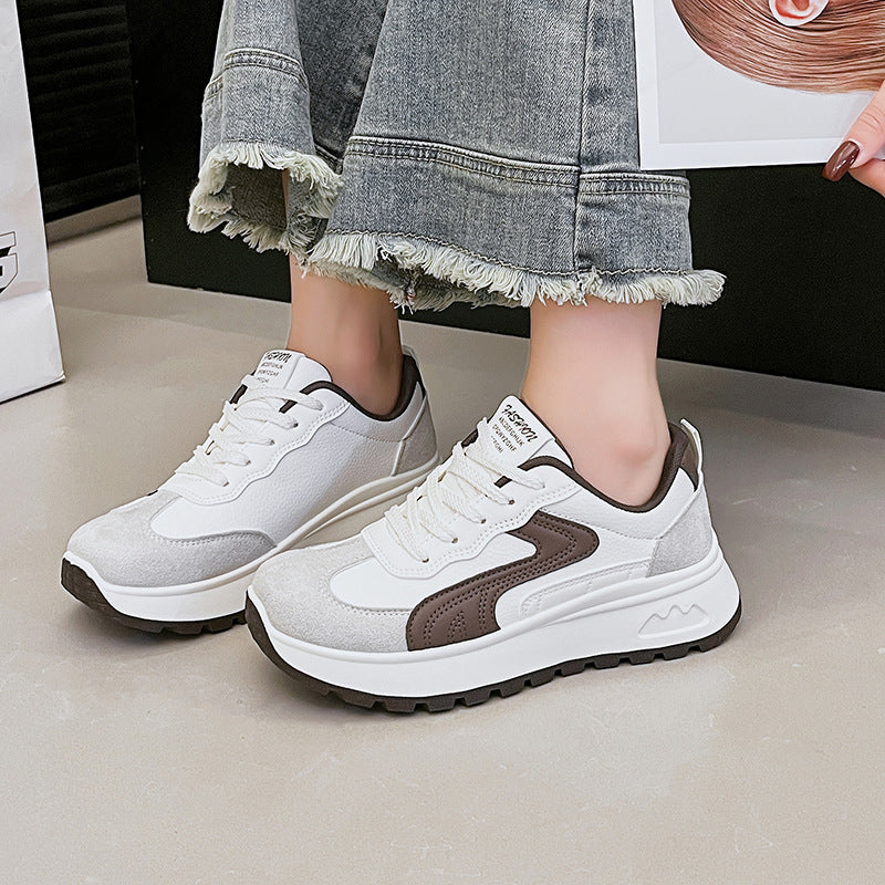 Damen Komfortable und trendige Sneakers mit dicker Sohle EB