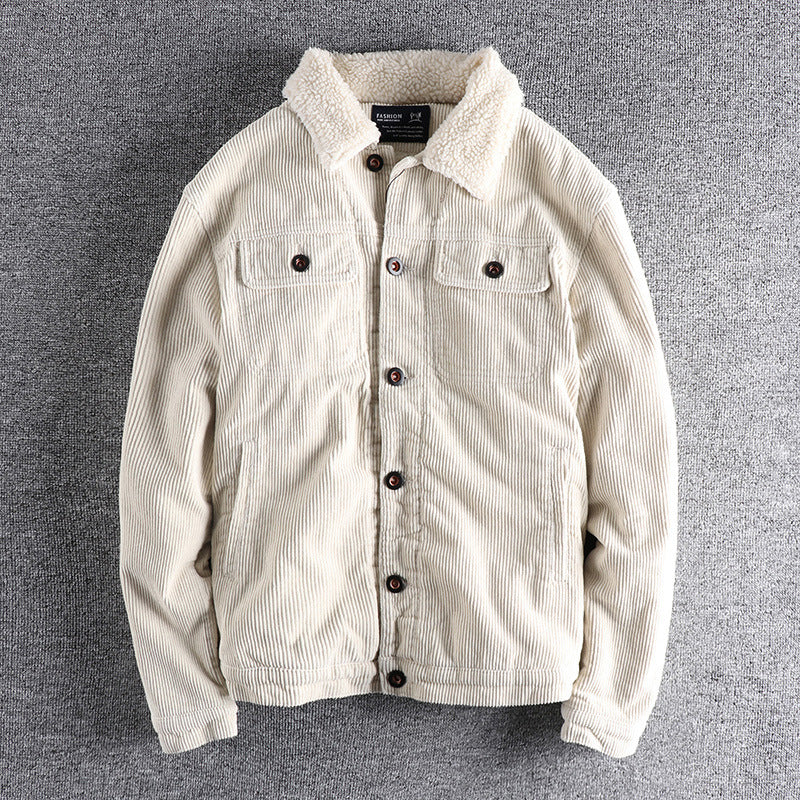Herren Cordjacke mit kuscheligem Futter und praktischen Taschen EB