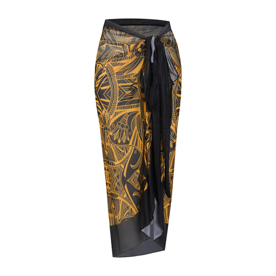 Damen Langarm-Badeanzug mit modernem Grafikdesign EB