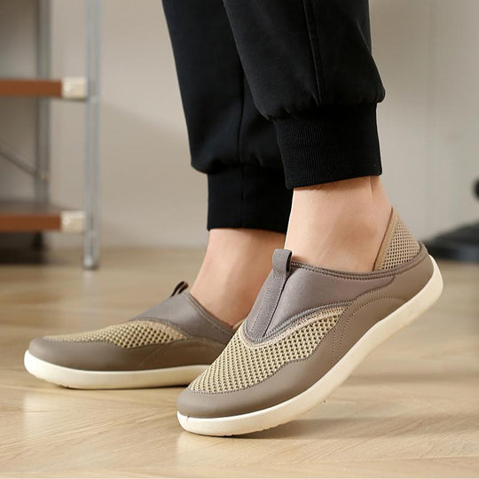 Damen Leichte und luftige Slip-On Freizeitschuhe mit atmungsaktiver Oberfläche EB
