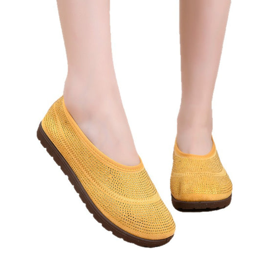 Damen Slip-On Badeschuhe mit atmungsaktivem Obermaterial und rutschfester Sohle EB