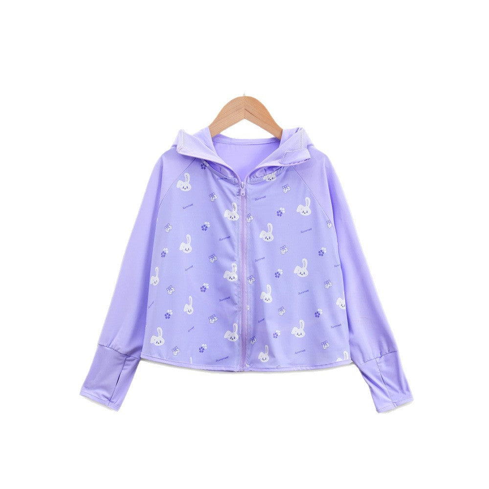 Mädchen Übergangsjacke mit Kapuze und niedlichem Tiermotiv EB