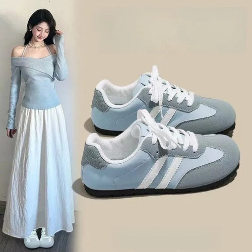 Damen Sportliche Sneakers im Retro-Design mit atmungsaktiven Materialien EB