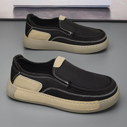 Damen Modische Slip-On Sneakers mit elastischem Gewebe EB