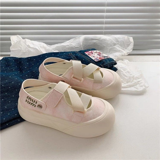Damen Komfortable Slip-On Sandalen mit elastischen Riemen und dämpfender Sohle EB