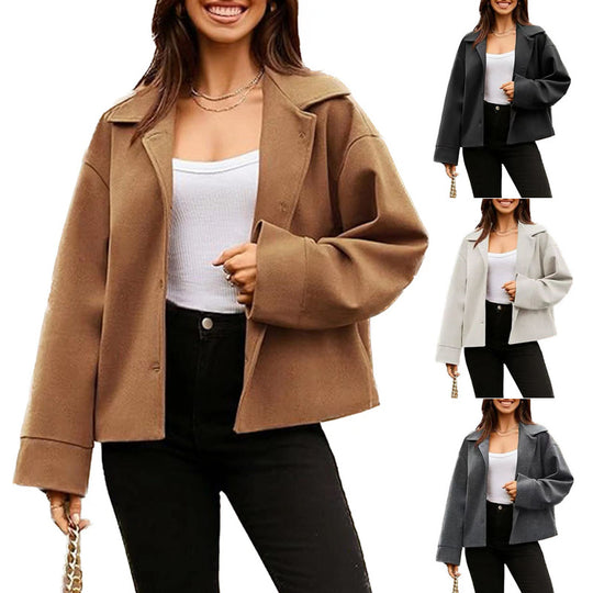 Damen Modische Oversized Blazerjacke mit schickem Schnitt EB